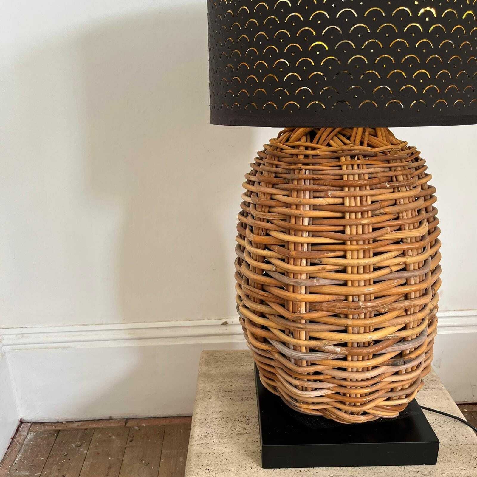 Large Bamboo Table Lamp / Lighting/ Gift photo vinterior