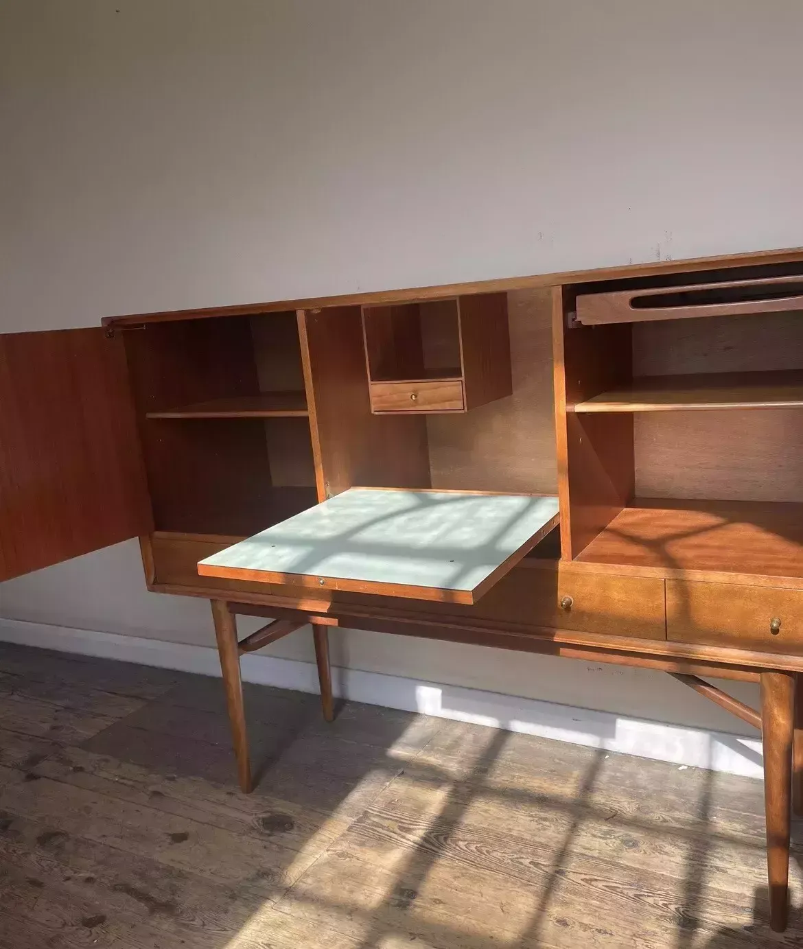 Retro Vintage Sideboard Teak Danish 1950s 60s Heals Rare Design Robin Day Era photo vinterior
