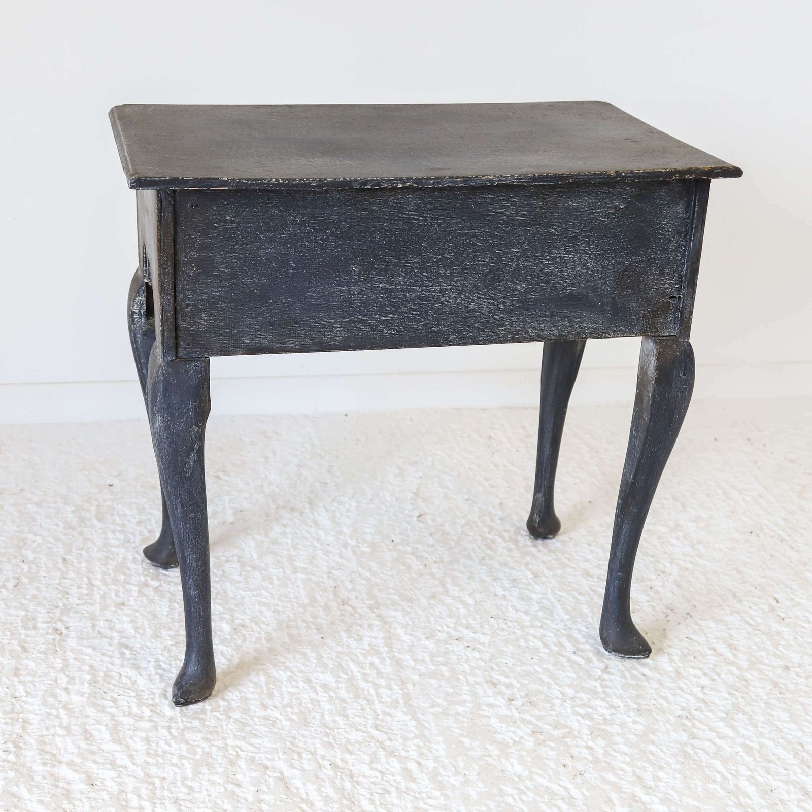 photo for sale English Lowboy With Drawers   Later Painted Mottled Black