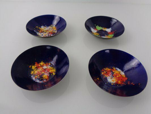 Home Decor Vintage Fischland Enamelled Bowls, 1960s, Set Of 9 photo