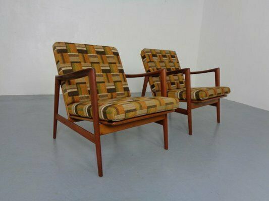Danish Organic Teak Armchairs Attributed To Hans Olsen, Denmark, 1950s, Set Of 2 photo Furniture