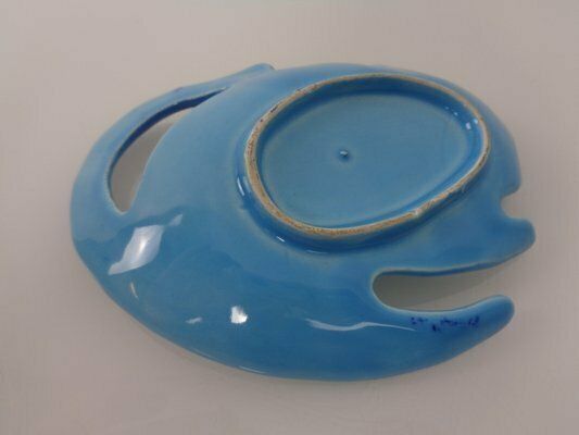 photo buy Blue Car Firenze Ceramic Cat Ashtray, Italy, 1960s