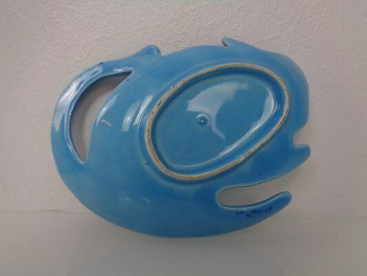 photo vintage Blue Car Firenze Ceramic Cat Ashtray, Italy, 1960s