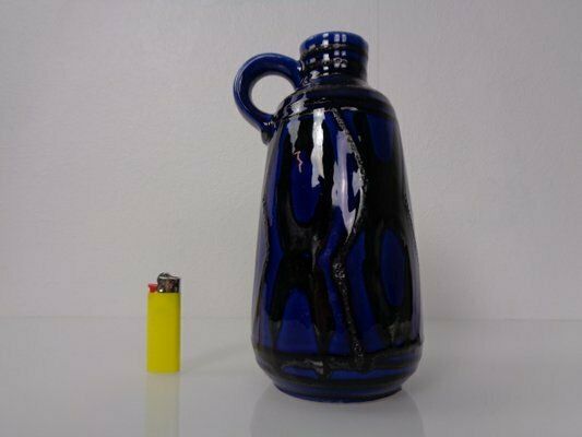 Blue & Black 1534 20 Ceramic Vase From Carstens Tönnieshof, Germany, 1970s photo vintage