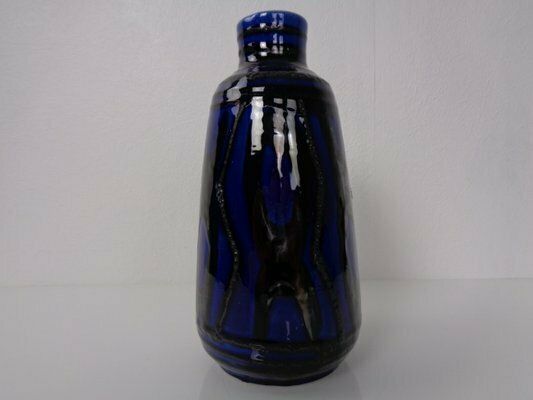 Home Decor Blue & Black 1534 20 Ceramic Vase From Carstens Tönnieshof, Germany, 1970s photo