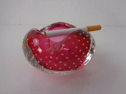 Pink Sommerso Murano Glass Ashtray, Italy, 1960s photo furniture