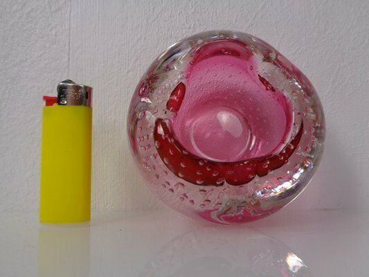 photo vinterior Pink Sommerso Murano Glass Ashtray, Italy, 1960s