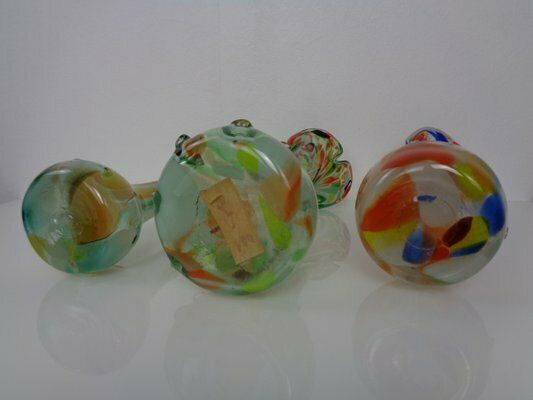 Large Murano Sommerso Glass Vases, 1960s, Set Of 3 photo vintage