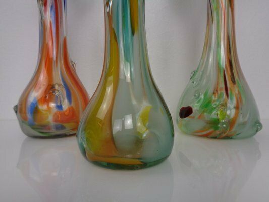 photo furniture Large Murano Sommerso Glass Vases, 1960s, Set Of 3