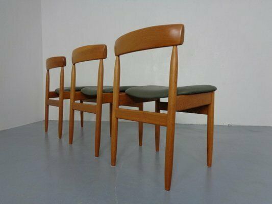 Dining Chairs In Teak And Leather By Farsø Stolefabrik, 1960s, Set Of 3 photo vinterior