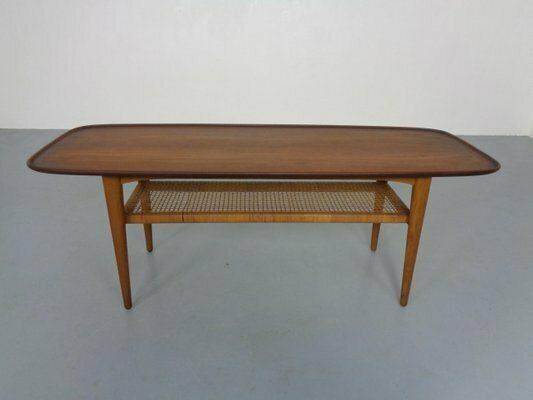 Teak & Oak Coffee Table By Børge Mogensen For Fredericia Stolefabrik, 1950s
