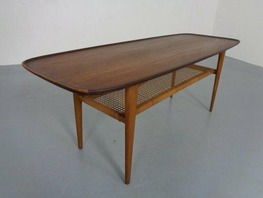 Teak & Oak Coffee Table By Børge Mogensen For Fredericia Stolefabrik, 1950s photo furniture
