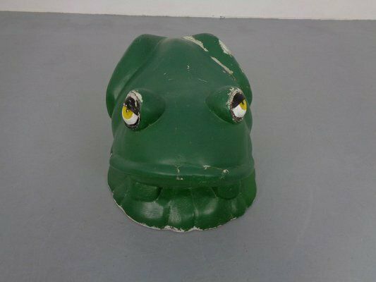 Large Fiberglass Garden Frog, 1960s photo vintage