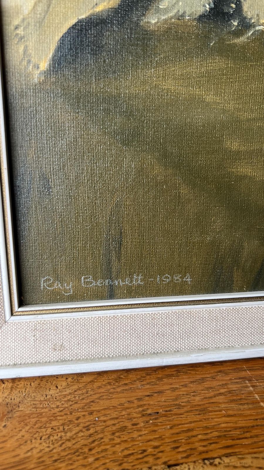 Original Mid Century Still Life Oil Painting By Ray Bennett photo Art
