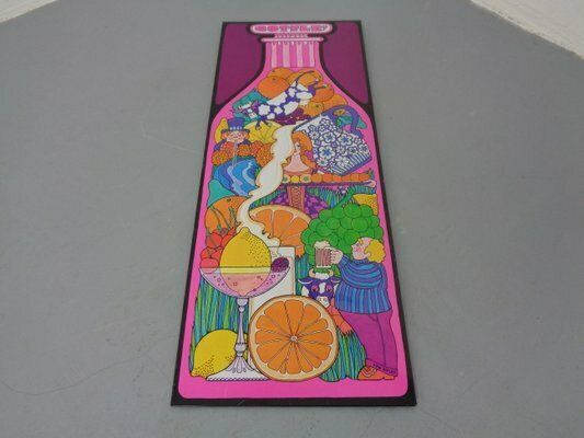 Psychedelic Jrm Tinprint Metal Picture By Ivan Ripley, 1960s photo vinterior