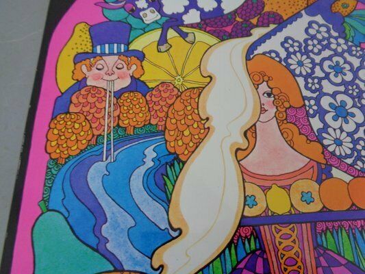photo for sale Psychedelic Jrm Tinprint Metal Picture By Ivan Ripley, 1960s