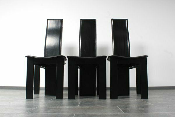 High Back Saddle Leather Chair By Pietro Costantini, Set Of 6 photo Furniture