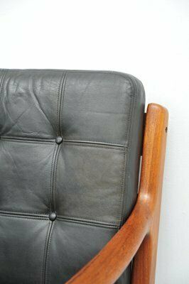 Senator Sofa With Black Leather Cushions By Ole Wascher For France And Son photo furniture
