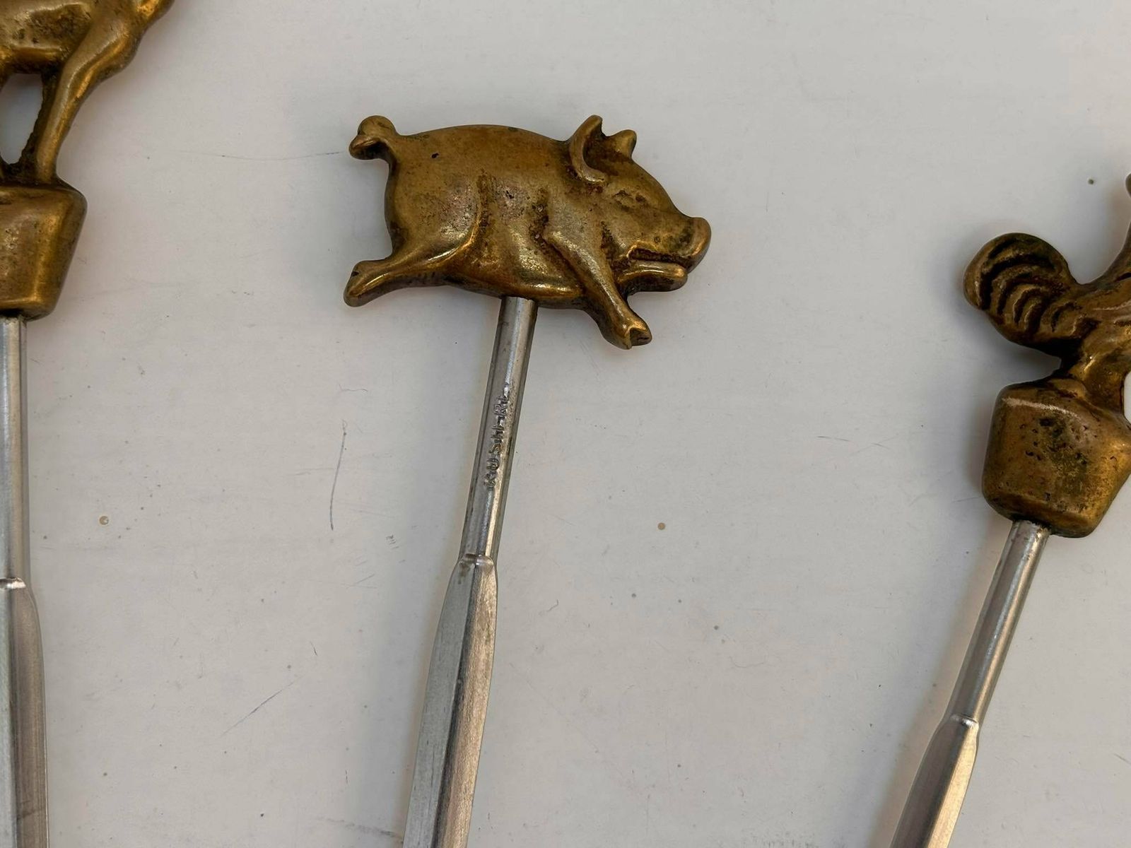 Barbecue Skewers Animals Grilled Meat Fruits Scampi/ Seafood Metal Marshmellow Vintage Handmade Grill Accessories Bbq Skewer Set Gift photo vintage