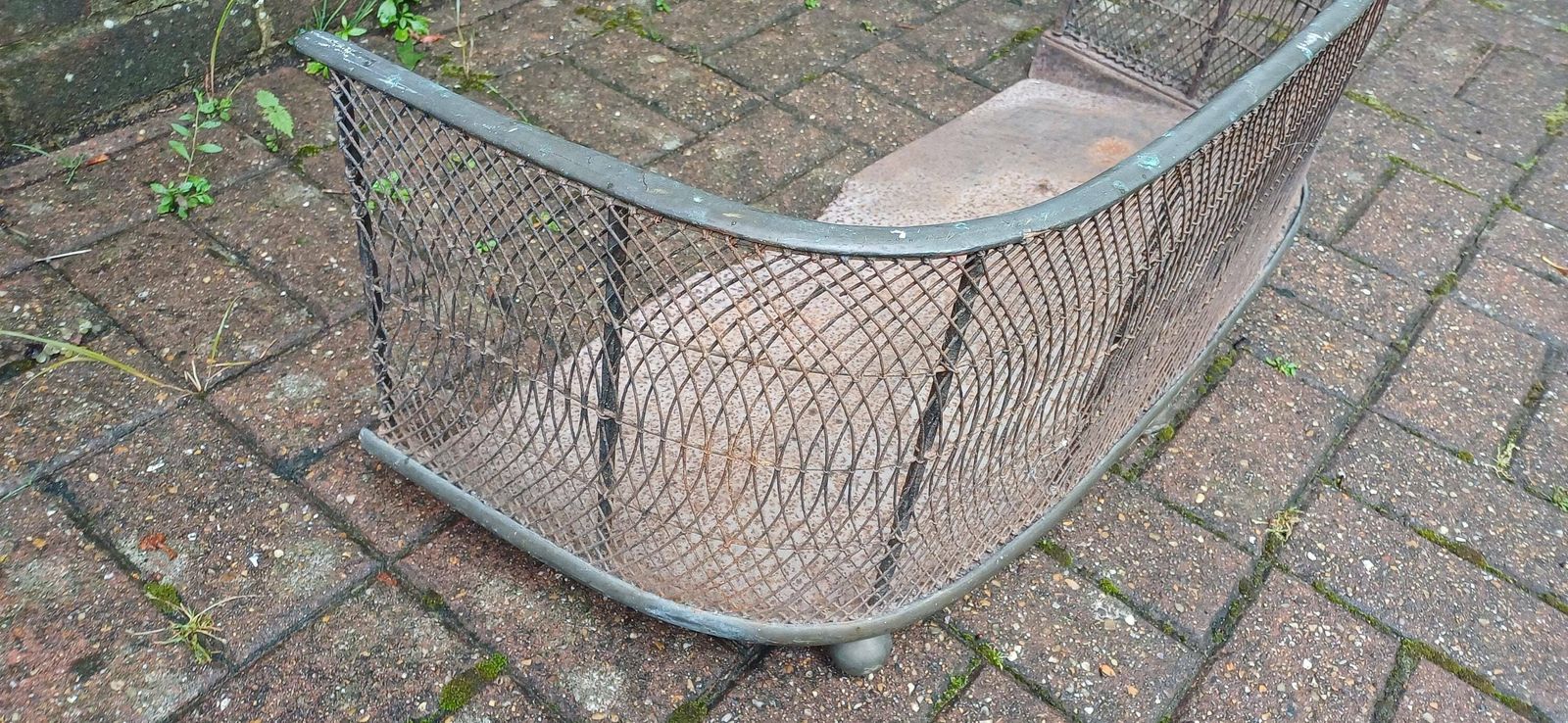 Vintage Iron And Brass Decorative Meah Feature Fender Fire Guard Fire Screen Fireplace photo buy