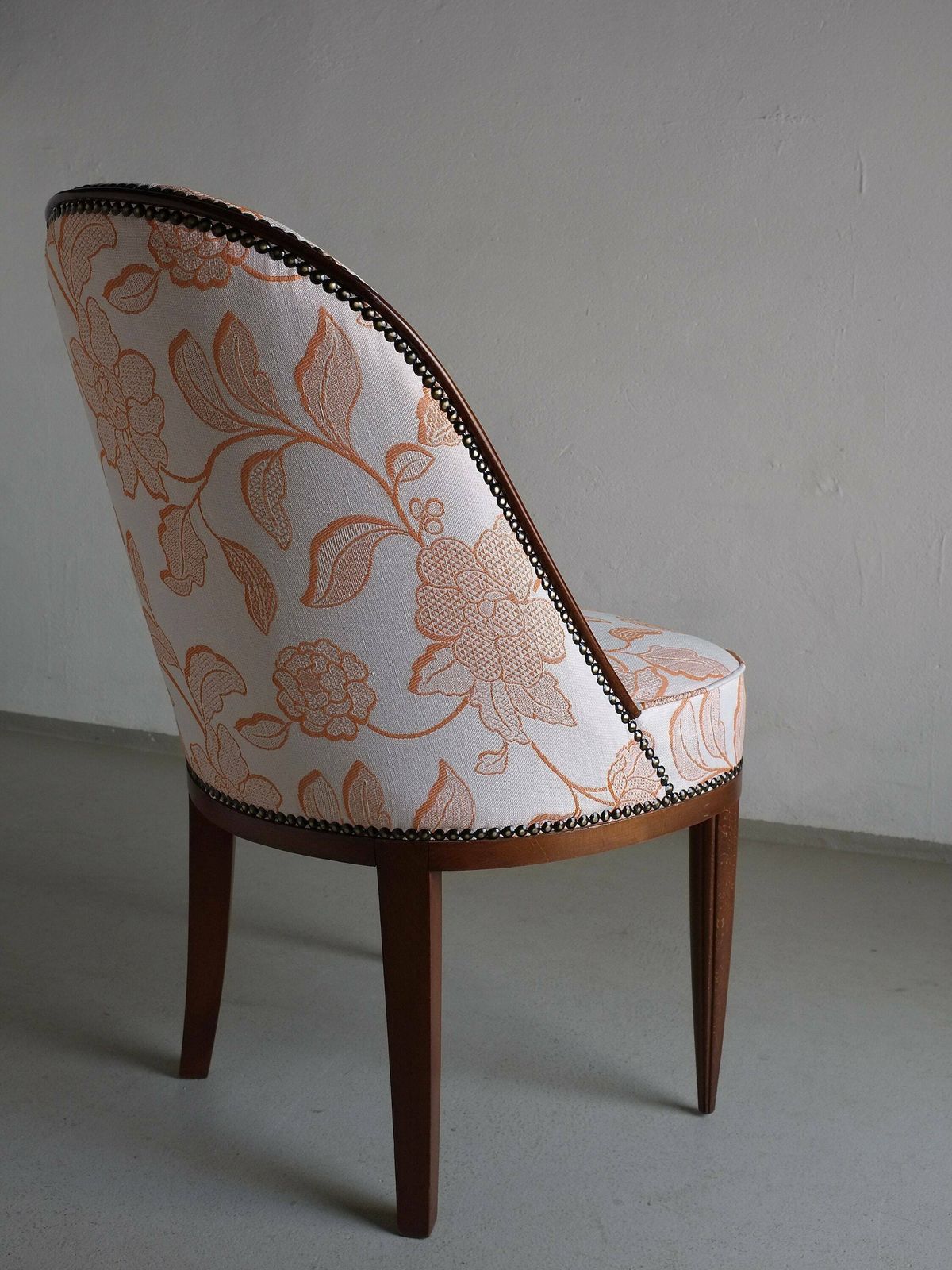 2 Art Deco Mahogany Curved Back Chairs | France | 1920s photo vintage