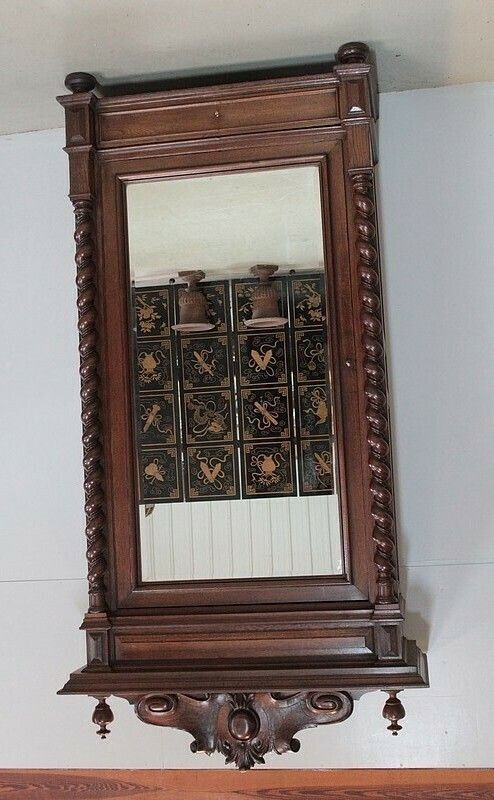 Wardrobe 1 Door Ice Oak Louis XIII Style