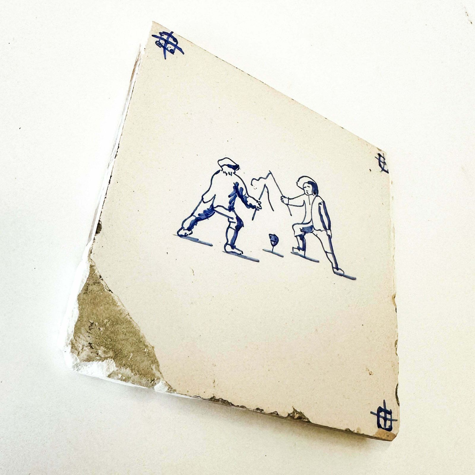 Set Of 6 Antique 18th Century Dutch Delft Tiles photo for sale