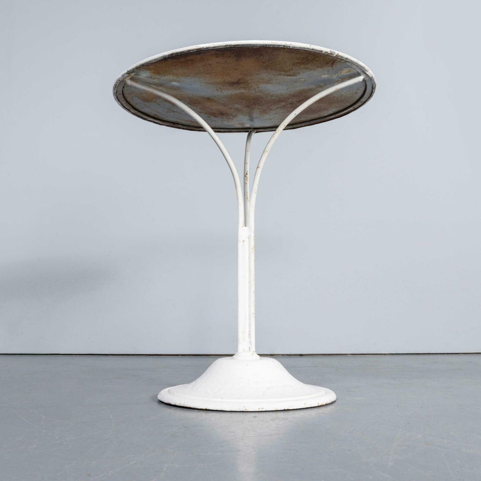 1950’s French Metal Tripod Base Outdoor Small Gueridon Table photo 534.0