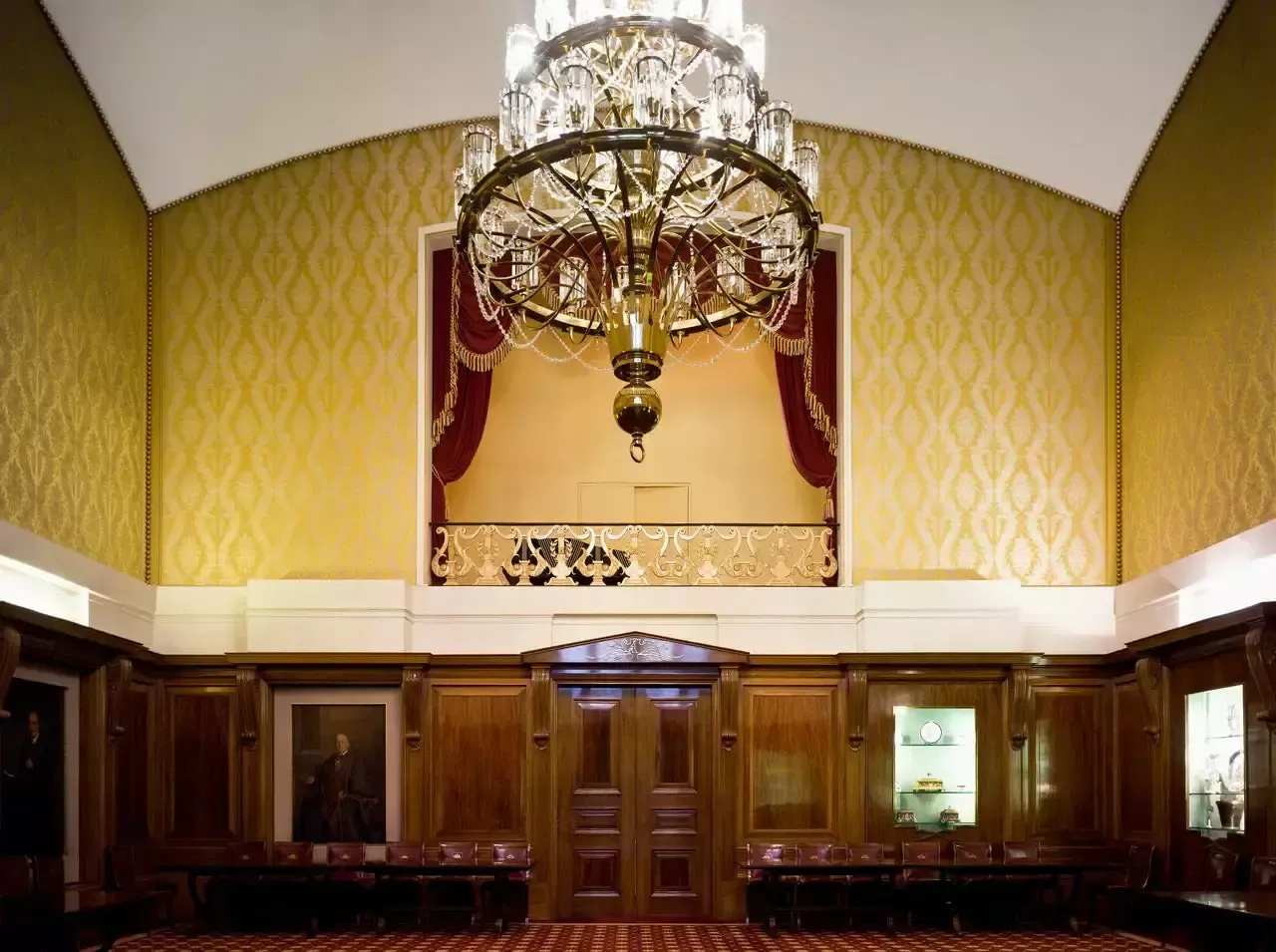 Giant Reclaimed Brass & Crystal Chandelier | >4m Tall photo for sale