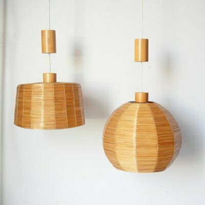 Lighting Mid Century Czechoslovakian Pendant Lights By Stanislav Kucera For Uluv, 1970s, Set Of 2 photo