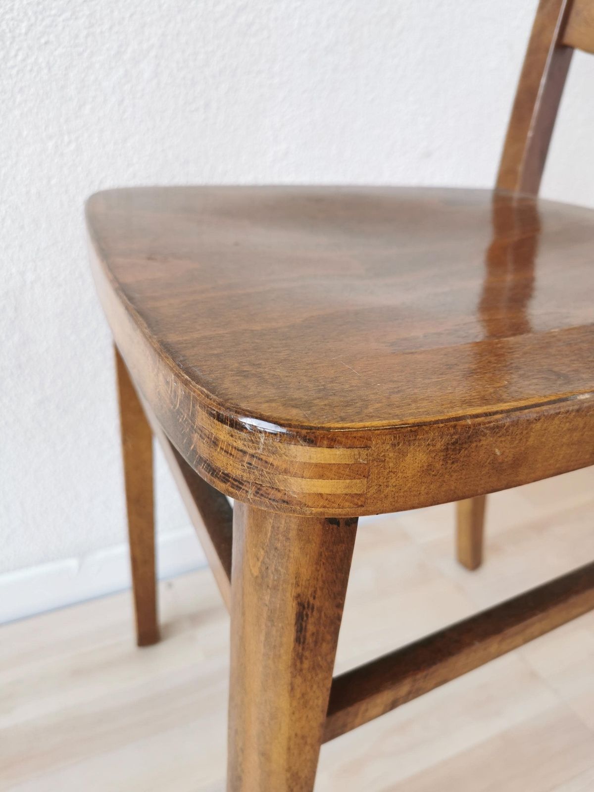Vintage Wooden Dining Chair / Tyrolean Dine Chair By Javor Pivka 1970s / Farmhouse Country Sytle Bistro Bar Pub photo vintage