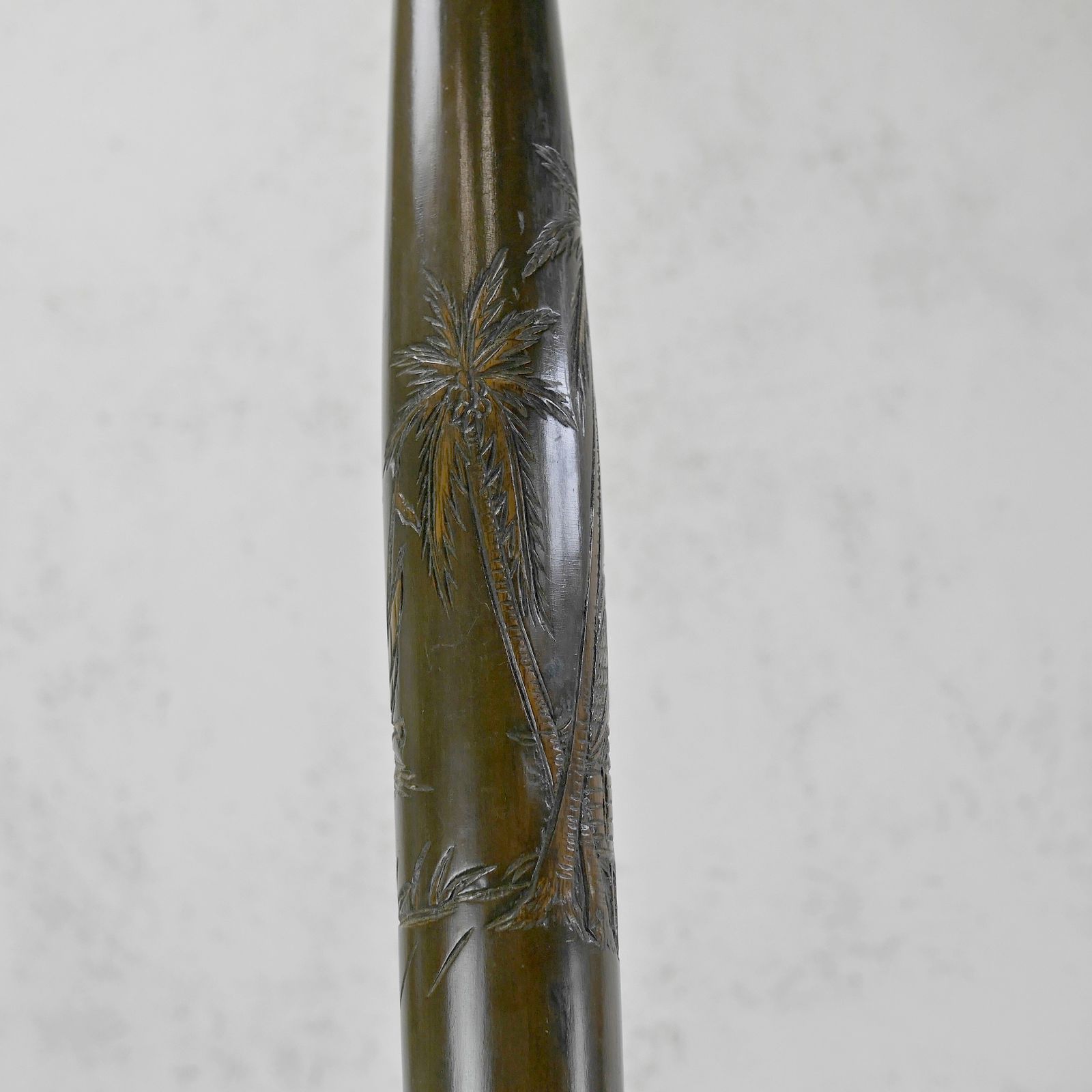 Antique Early 20th Century Chinoiserie Carved Painted Wood Standard Lamp #102516 photo vinterior