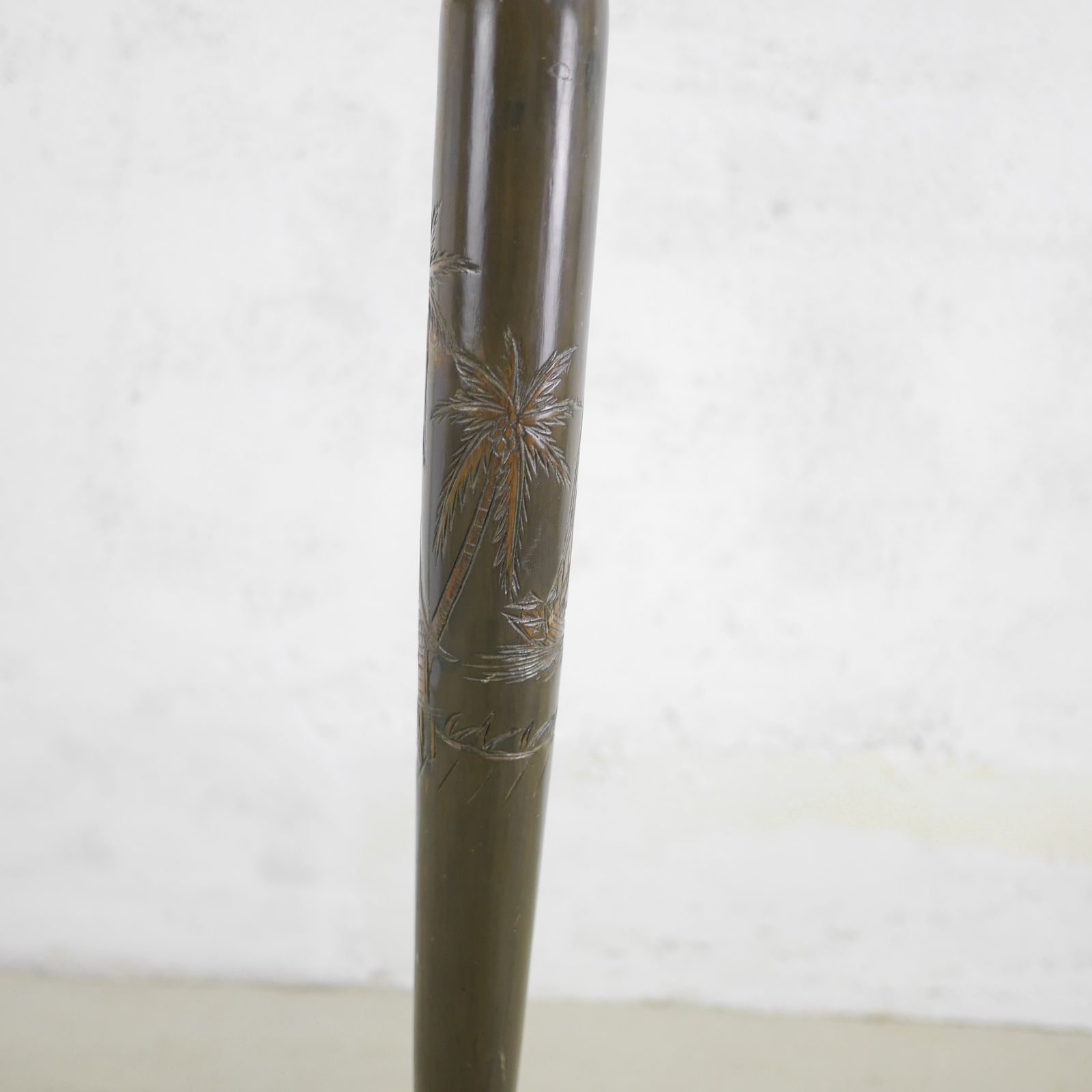 Antique Early 20th Century Chinoiserie Carved Painted Wood Standard Lamp #102516 photo buy