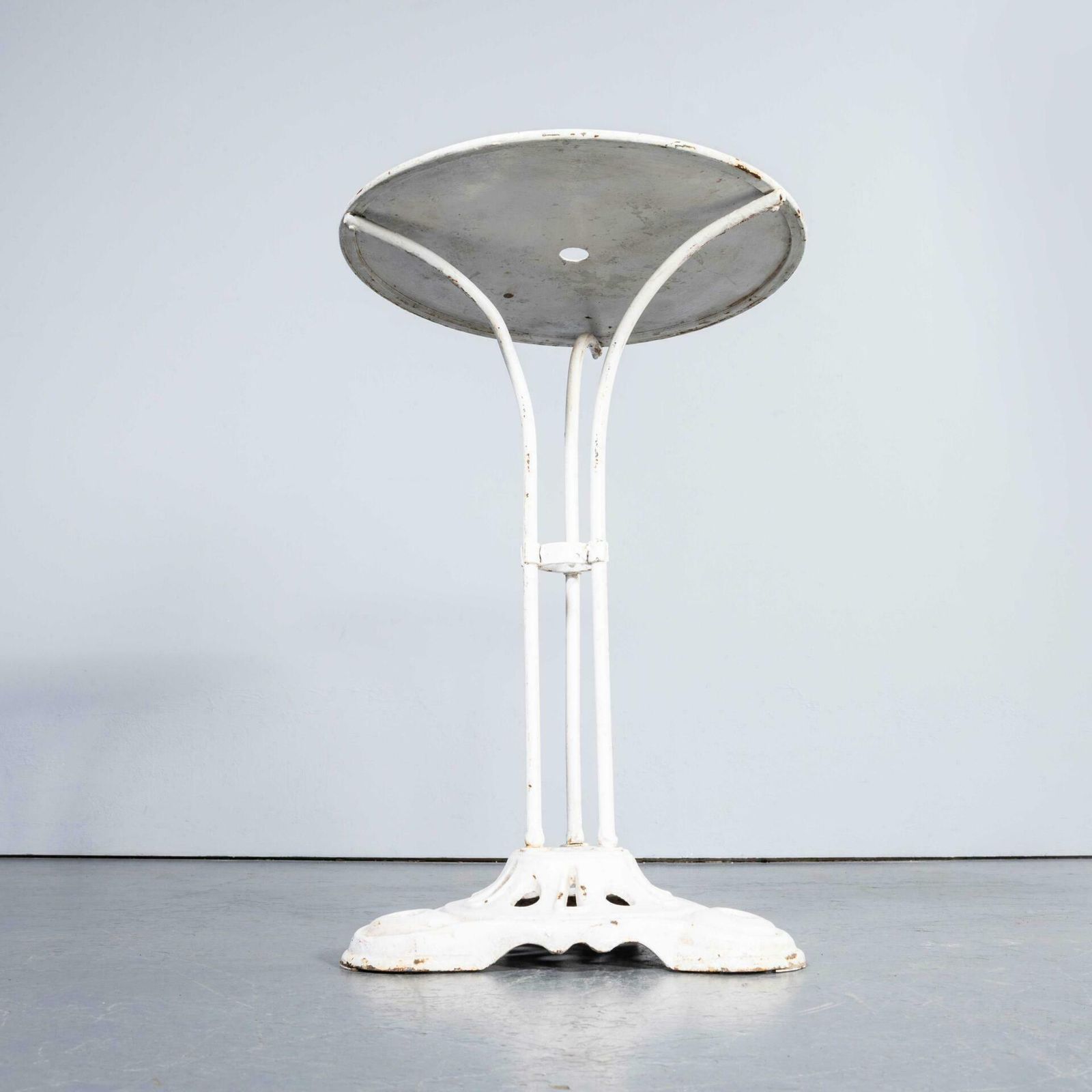 1950’s French Metal Tripod Base Outdoor Small Gueridon Table photo 534.0