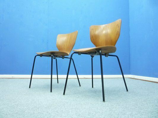 Plywood & Teak Dining Chairs From Mücke & Melder, 1960s, Set Of 2 photo Furniture