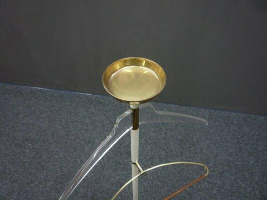 Brass And Acrylic Glass Coat Rack From Vereinigte Werkstätten Collection, 1950s photo 489.0