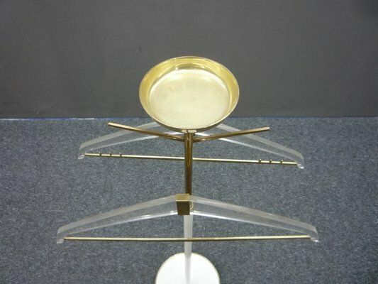 Coat Rack In Brass And Acrylic From Vereinigte Werkstätten Collection, 1950s photo Furniture