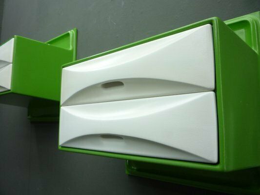 Wall Shelf With Drawers By Ernest Igl For Wilhelm Werndl, 1960s Set Of 2 photo vintage