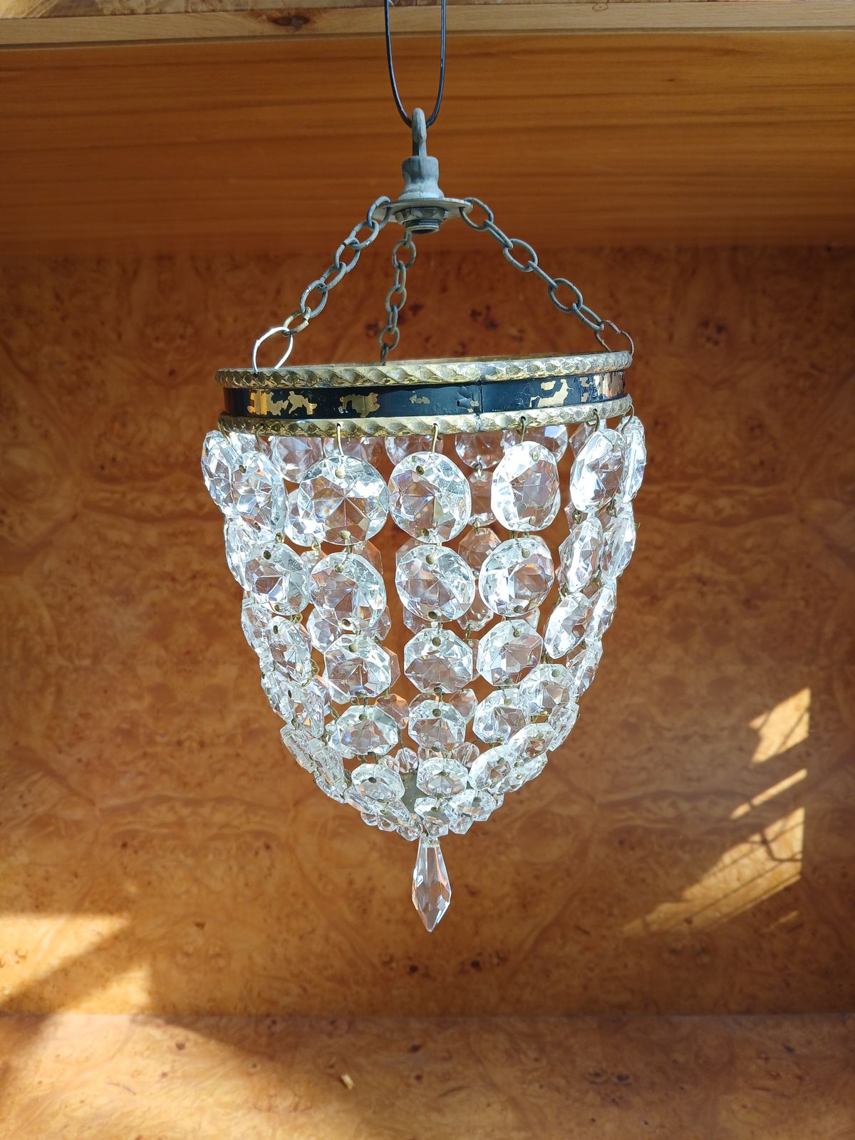 Set Of 2 Matching Early 20th Century Bag Chandeliers photo for sale