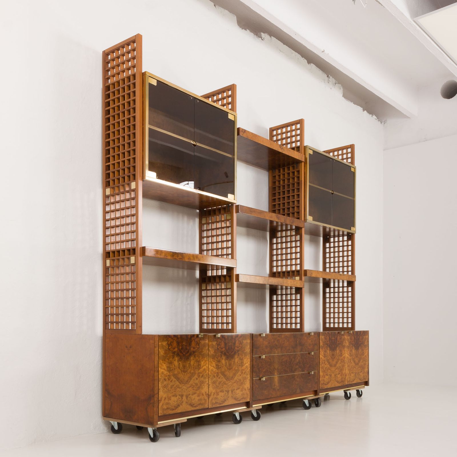 Furniture Italian Display Unit Or Room Divider By Gianluigi Gorgoni For Fratelli Turi, 1970s photo