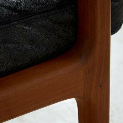 photo for sale Senator Leather Sofa Set By Ole Wanscher For France & Søn, 1960s, Set Of 3