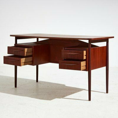 Teak Desk By Gunnar Nielsen Tibergaard, 1960s photo for sale