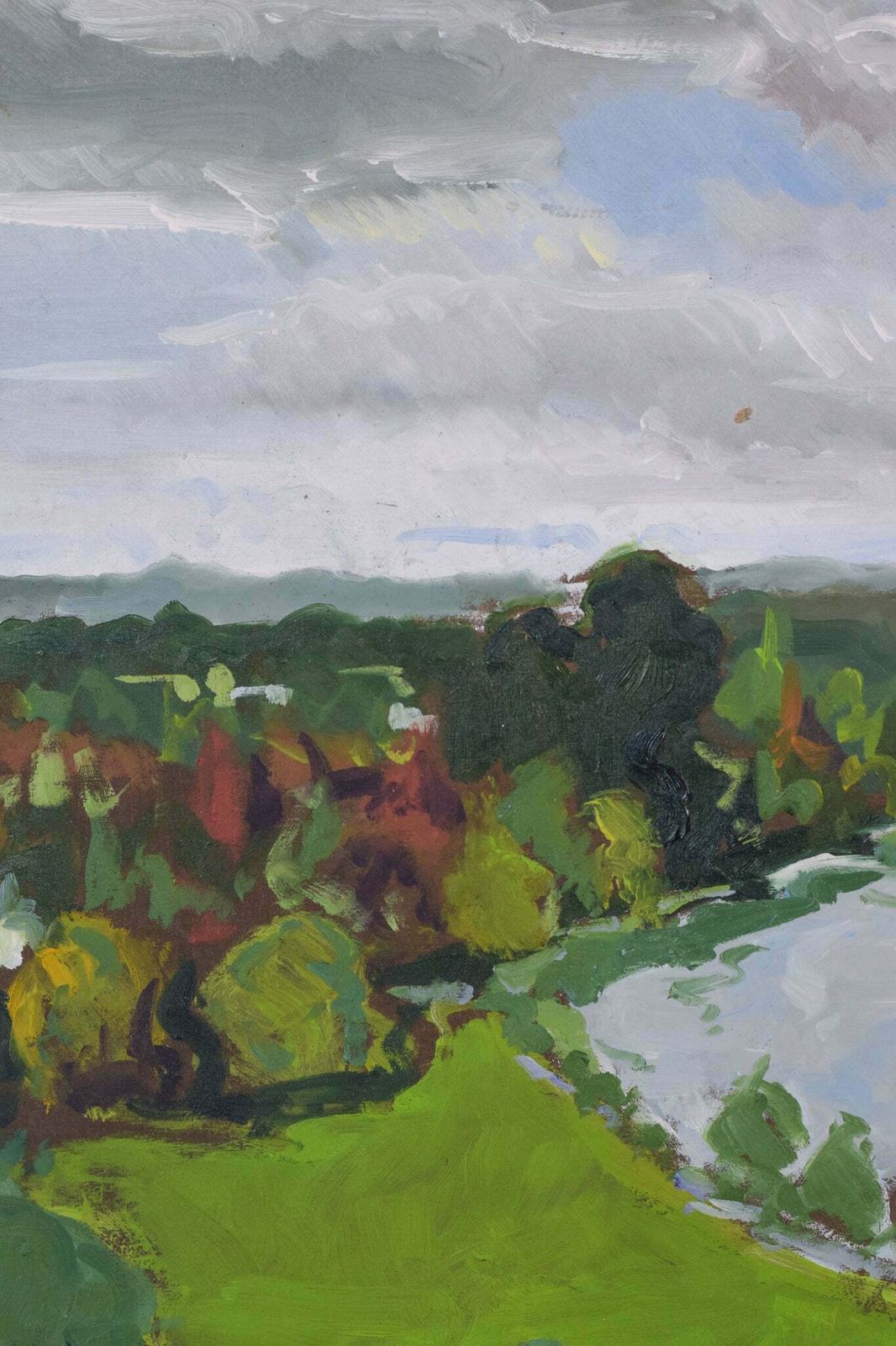 Richmond Terrace In Autumn   En Plein Air Painting photo for sale