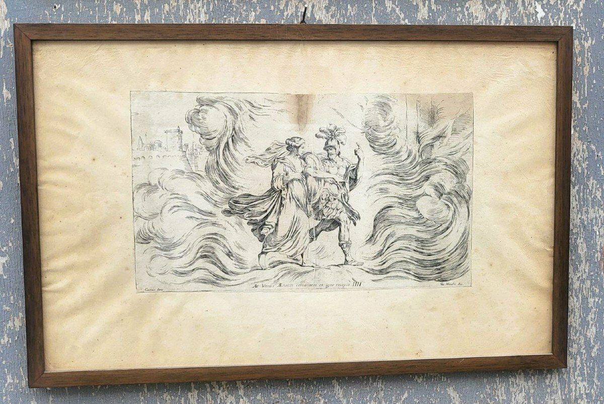 Aeneid After Mitelli And Caracci, Framed Engravings, 18th Century photo vinterior