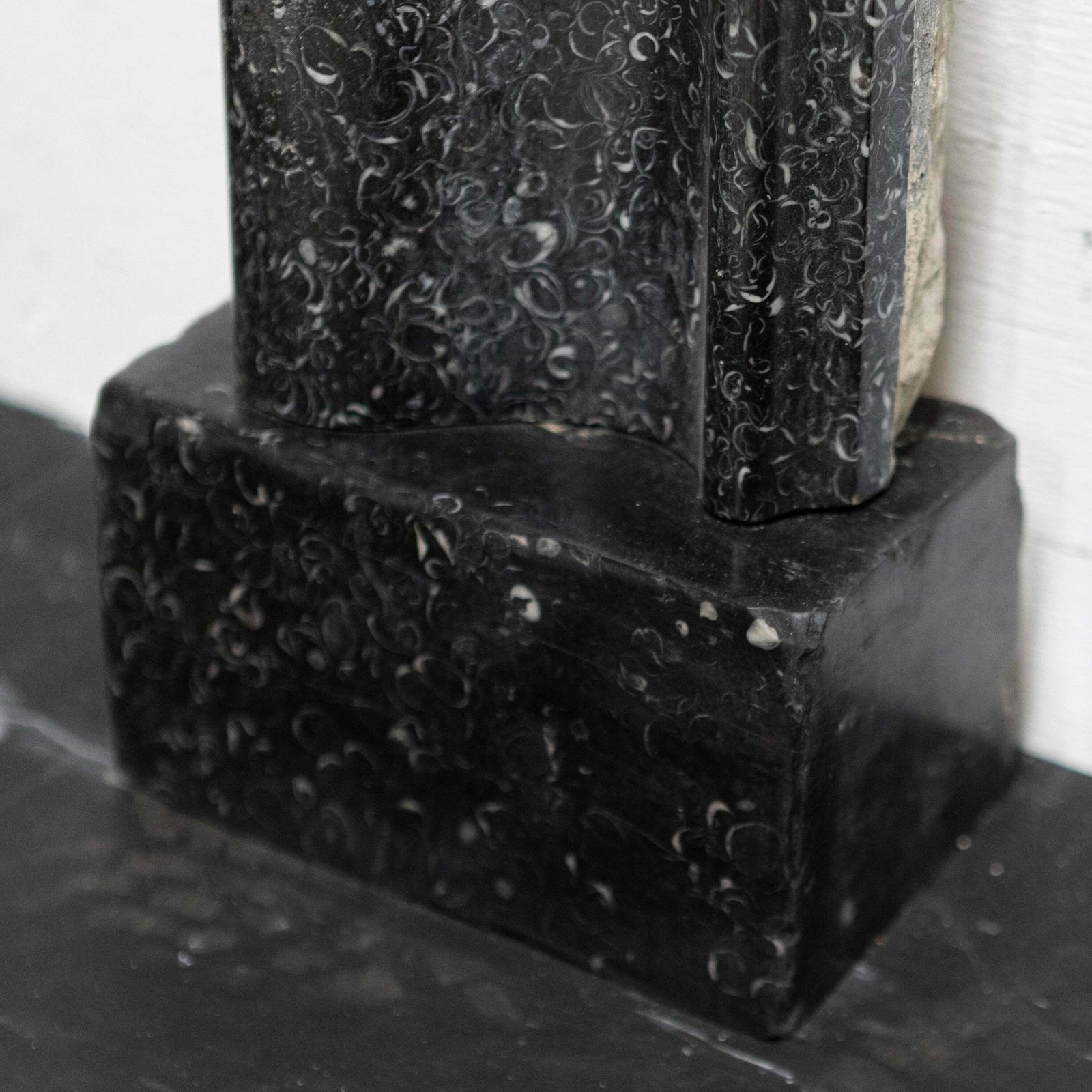 Home Fixtures Splendid Antique 18th Century Kilkenny Marble Bolection Fireplace Surround photo