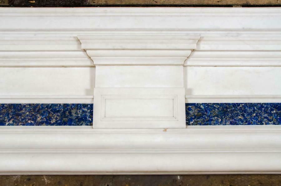 Monumental Antique Lapis Lazuli Marble Fireplace Surround photo 45000.0