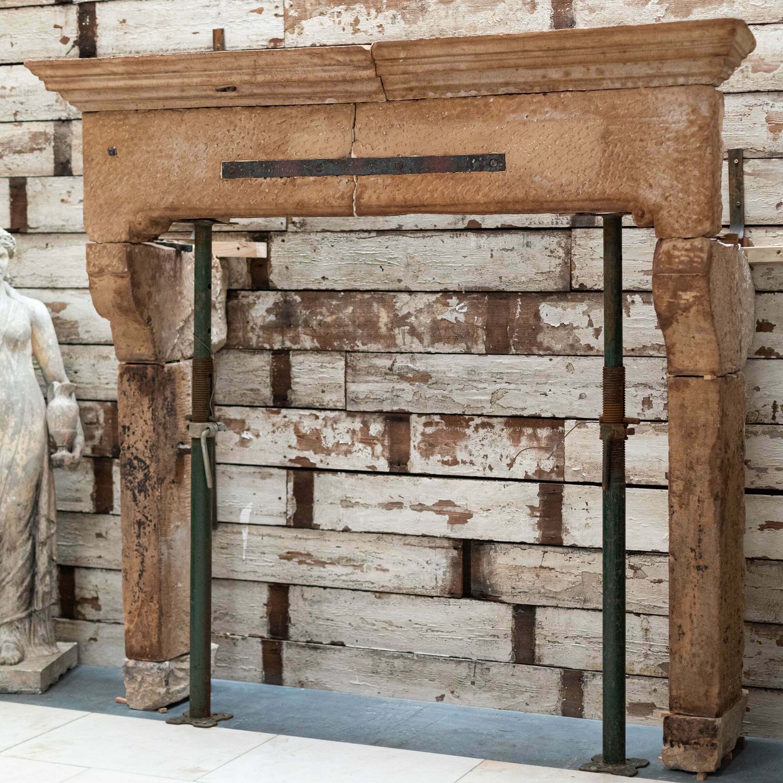 Impressive Antique 18th Century English Stone Chimneypiece photo for sale