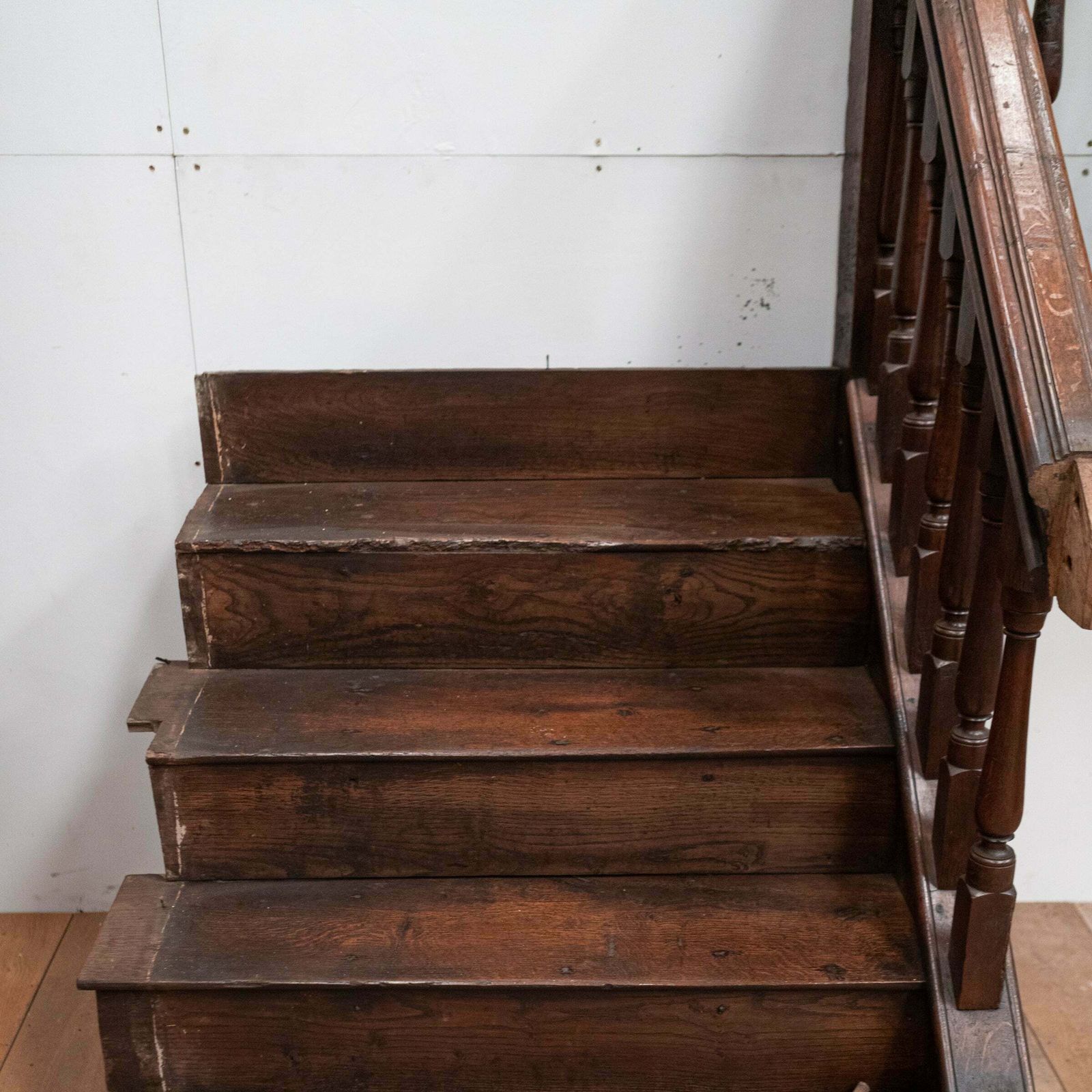 Home Decor Antique Queen Anne 18th Century Oak Staircase photo