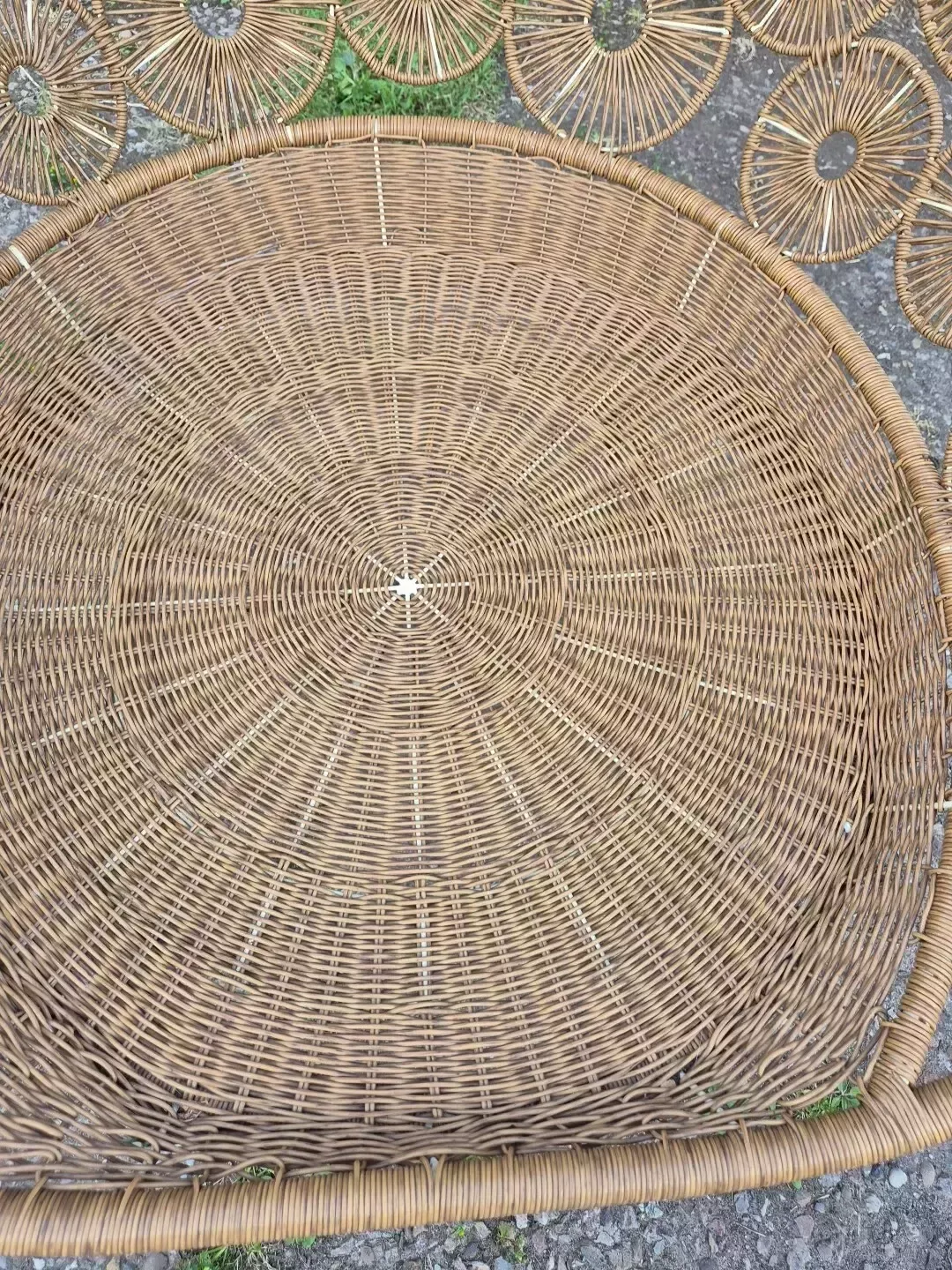 photo for sale Stunning Vintage Wicker Cocoon / Egg Lounge Chair