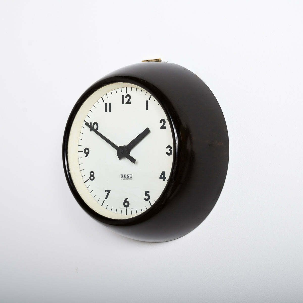 Rare Extra Small Vintage Bakelite Wall Clock By Gent Of Leicester photo for sale